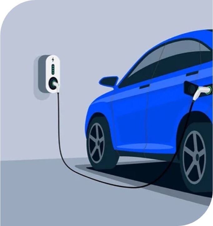 Elektroauto lädt an einer Wallbox
